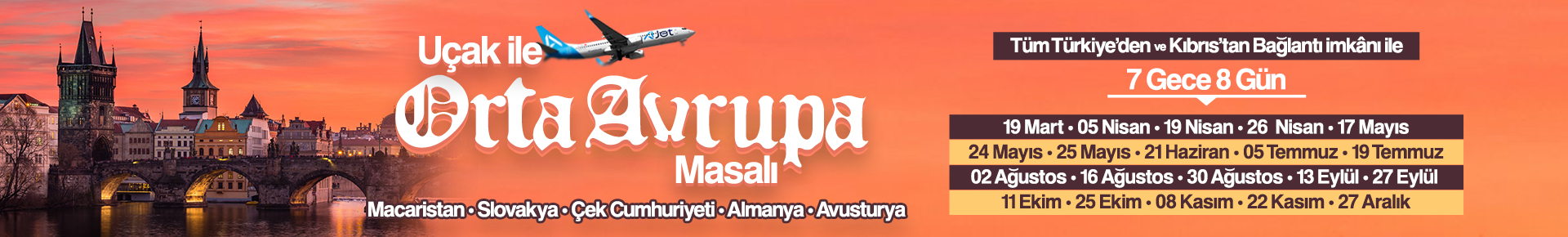 Uçaklı Orta Avrupa Turları